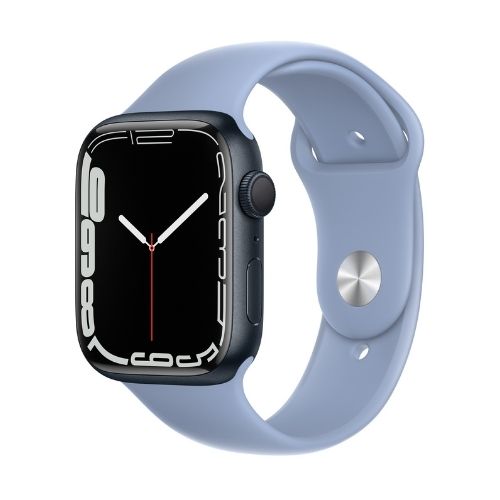 Apple Watch Midnight Aluminum Case with Sport Band- Blue Fog