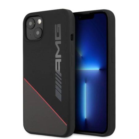 AMG Silicone Case Black Two Tones Red Line - IPHONE 13 @appleians